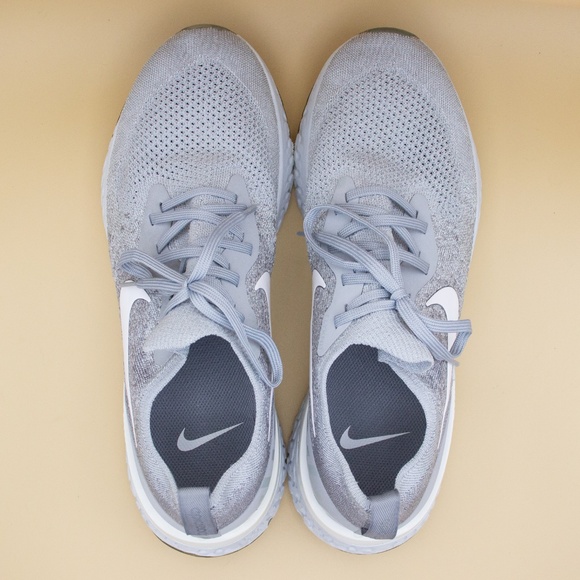 Nike Epic React Flyknit Wolf Grey Running Shoes AQ0067-002 Men's Size 11.5 - Picture 5 of 8